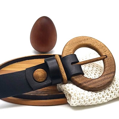 Luxury Wood Belt Fuji Happiness 306