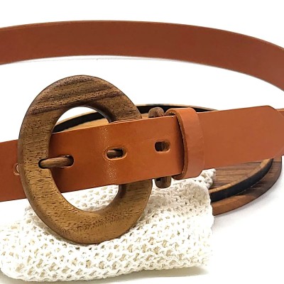 Luxury Wood Belt Fuji Happiness 307