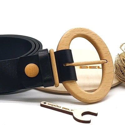 Luxury Wood Belt Fuji Happiness 403