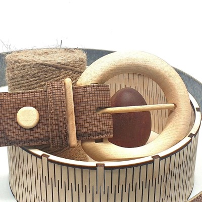 Luxury Wood Belt Kruger Heart 418